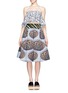 Figure View - Click To Enlarge - MSGM - Floral lace ruffle strapless top
