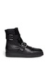 Main View - Click To Enlarge - MARNI - Concealed lace-up buckle combat boots
