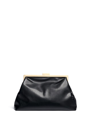 Back View - Click To Enlarge - STELLA MCCARTNEY - Tulip front oversized leather clutch
