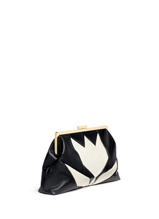 Front View - Click To Enlarge - STELLA MCCARTNEY - Tulip front oversized leather clutch