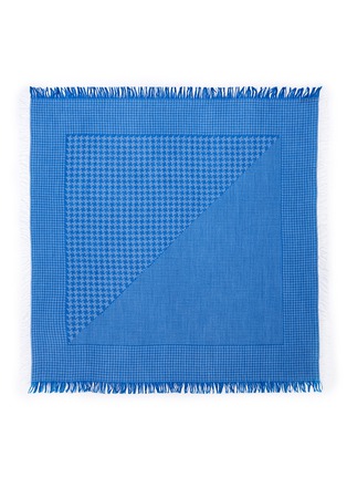 Detail View - Click To Enlarge - STELLA MCCARTNEY - Houndstooth star wool-silk scarf