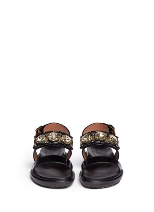 Figure View - Click To Enlarge - MARNI - Crystal strap leather sandals