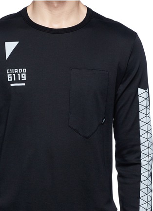 Detail View - Click To Enlarge - STONE ISLAND - Graphic print cotton jersey top