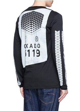 Back View - Click To Enlarge - STONE ISLAND - Graphic print cotton jersey top