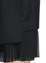 Detail View - Click To Enlarge - SANDRO - Pleat hem wool blend skirt