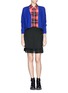 Figure View - Click To Enlarge - SANDRO - Pleat hem wool blend skirt