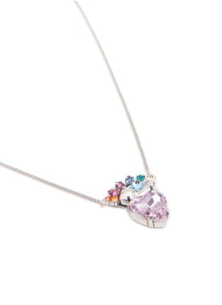 Detail View - Click To Enlarge - ANTON HEUNIS - Eye and heart Swarovski crystal necklace