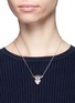 Figure View - Click To Enlarge - ANTON HEUNIS - Eye and heart Swarovski crystal necklace