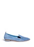 Main View - Click To Enlarge - NICHOLAS KIRKWOOD - 'Beya' metal heel suede skimmer loafers