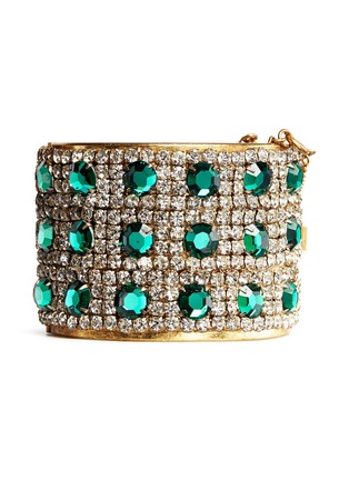 Main View - Click To Enlarge - LANE CRAWFORD VINTAGE ACCESSORIES - Diamanté textured wide bangle