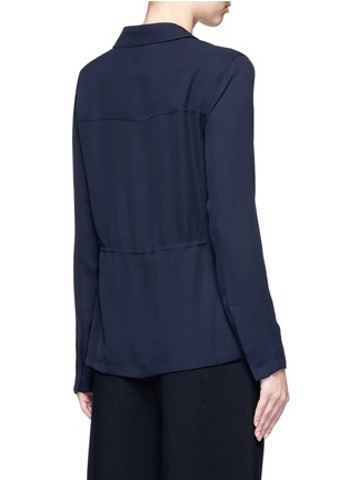 Back View - Click To Enlarge - THEORY - 'Karafinna' silk georgette shirt jacket