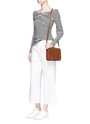Figure View - Click To Enlarge - THEORY - 'Kellay LS' stripe cross neck top