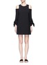 Main View - Click To Enlarge - TIBI - Tie sleeve cold shoulder crepe dress