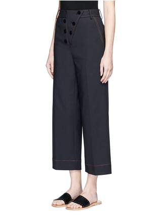 Front View - Click To Enlarge - TIBI - Topstitch stretch culottes