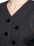Detail View - Click To Enlarge - TIBI - Topstitch cropped stretch jacket