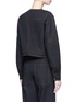 Back View - Click To Enlarge - TIBI - Topstitch cropped stretch jacket