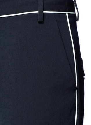 Detail View - Click To Enlarge - TIBI - 'Spectator' contrast piping pants