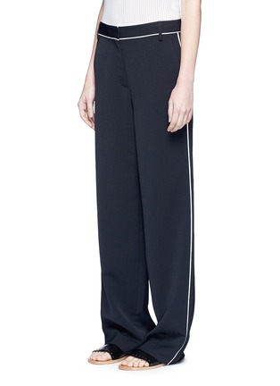 Front View - Click To Enlarge - TIBI - 'Spectator' contrast piping pants