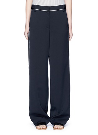 Main View - Click To Enlarge - TIBI - 'Spectator' contrast piping pants