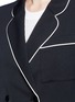 Detail View - Click To Enlarge - TIBI - 'Spectator' contrast piping soft blazer