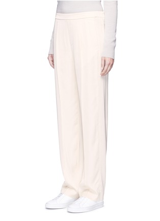Front View - Click To Enlarge - VINCE - Pleated wide leg satin pants