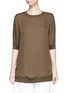 Main View - Click To Enlarge - VINCE - Ribbed trim silk tunic