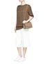 Figure View - Click To Enlarge - VINCE - Ribbed trim silk tunic