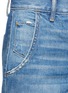 Detail View - Click To Enlarge - VINCE - Distressed denim culottes