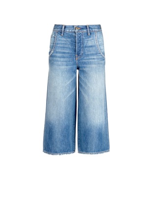 Main View - Click To Enlarge - VINCE - Distressed denim culottes