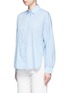 Front View - Click To Enlarge - VINCE - Inverted back pleat cotton lawn shirt