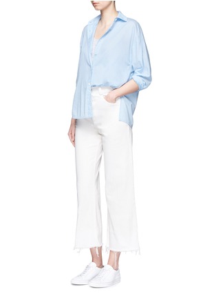 Figure View - Click To Enlarge - VINCE - Inverted back pleat cotton lawn shirt