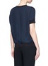Back View - Click To Enlarge - VINCE - Ribbed trim silk georgette T-shirt