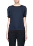 Main View - Click To Enlarge - VINCE - Ribbed trim silk georgette T-shirt