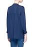 Back View - Click To Enlarge - VINCE - Gathered back silk crepe blouse