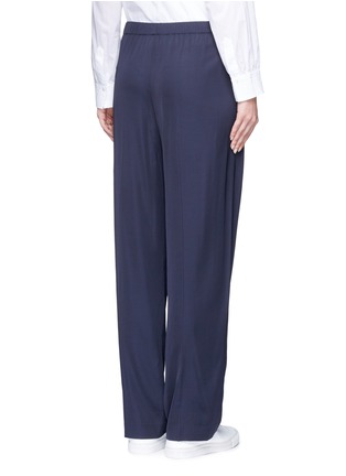 Back View - Click To Enlarge - VINCE - Pleated wide leg satin pants