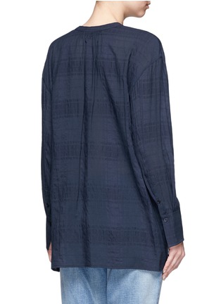 Back View - Click To Enlarge - VINCE - Check plaid lawn tunic