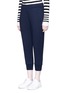 Front View - Click To Enlarge - VINCE - Drawstring waist French terry cropped track pants