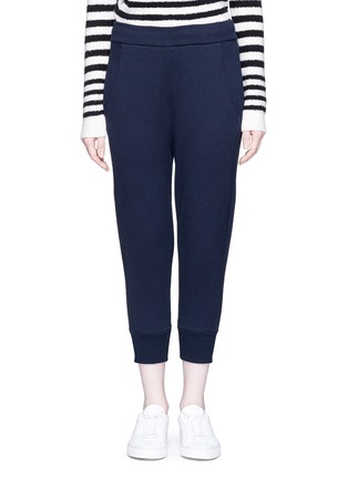Main View - Click To Enlarge - VINCE - Drawstring waist French terry cropped track pants