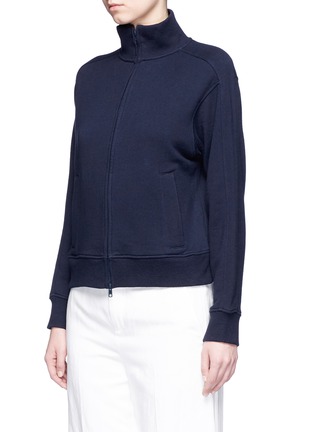Front View - Click To Enlarge - VINCE - Cotton French terry cropped track jacket
