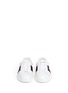 Front View - Click To Enlarge - GUCCI - 'Ace' embroidered bee stripe leather sneakers