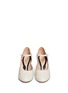 Front View - Click To Enlarge - GUCCI - Logo faux pearl leather Mary Jane pumps