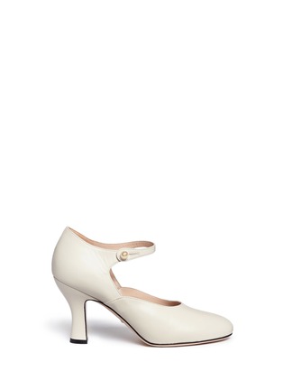 Main View - Click To Enlarge - GUCCI - Logo faux pearl leather Mary Jane pumps