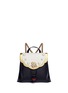 Main View - Click To Enlarge - GUCCI - 'Peony' floral faux pearl stud leather chain backpack