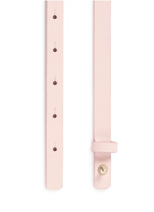 Detail View - Click To Enlarge - MAISON BOINET - Stud leather skinny belt