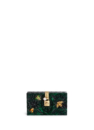 Main View - Click To Enlarge - - - 'Dolce Box' jewel embellished Plexiglas clutch