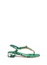 Main View - Click To Enlarge - - - 'Keira' banana leaf print jewelled patent leather sandals