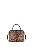 Back View - Click To Enlarge - - - 'Dolce Box' DG Family appliqué leopard print leather bag