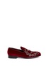 Main View - Click To Enlarge - - - 'Milano' crown and bee crest velvet loafers