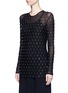 Front View - Click To Enlarge - LANVIN - Embellished stretch mesh top