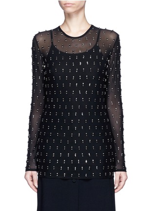 Main View - Click To Enlarge - LANVIN - Embellished stretch mesh top